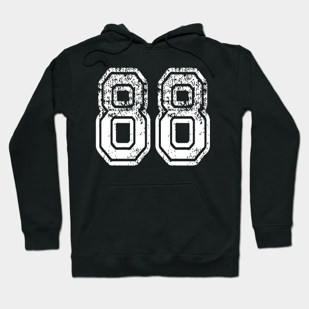 Number 88 Grungy in white Hoodie by Sterling